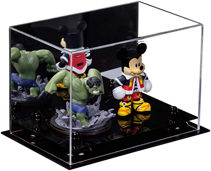 Versatile Acrylic Display Case 9.5 x 6 x 6.5 - Mirror No Wall Mounts (A005/V43)