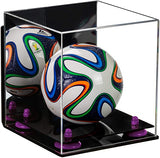Mini/Miniature (not Full Size) Soccer Ball Display Case - Mirror Wall Mount  (B03/A015)