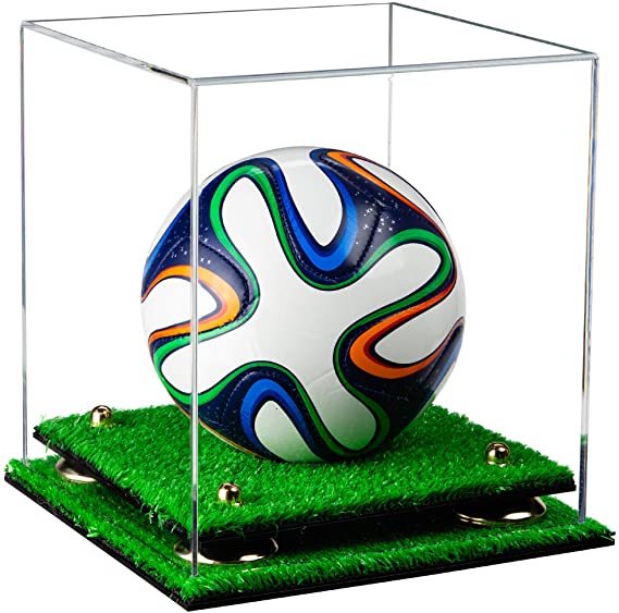 Acrylic Mini - Miniature (not Full Size) Soccer Ball Display Case - Clear (B03/A015)