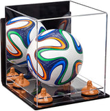 Mini/Miniature (not Full Size) Soccer Ball Display Case - Mirror Wall Mounts (B03/A015)