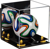 Mini/Miniature (not Full Size) Soccer Ball Display Case - Mirror Wall Mount  (B03/A015)