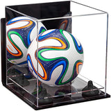 Mini/Miniature (not Full Size) Soccer Ball Display Case - Mirror Wall Mount  (B03/A015)