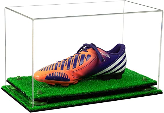 Acrylic Large Single Shoe Display Case for Basketball Shoe, Soccer, Football Cleat - 15x8x9 Clear (V11/A013)