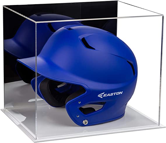 Acrylic Baseball Batting Helmet Display Case - Mirror  No Wall Mounts (V22/A012)