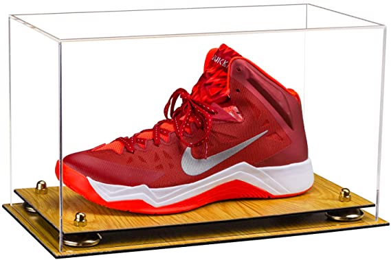 Acrylic Large Single Shoe Display Case for Basketball Shoe, Soccer, Football Cleat - 15x8x9 Clear (V11/A013)