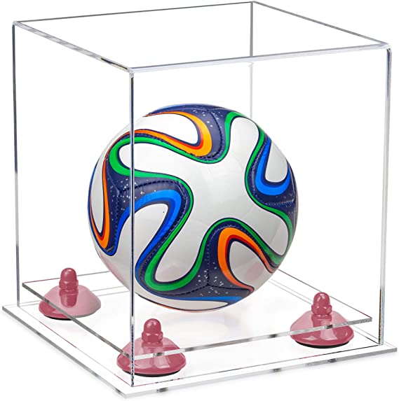 Acrylic Mini - Miniature (not Full Size) Soccer Ball Display Case - Clear (B03/A015)