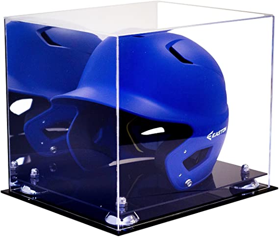 Acrylic Baseball Batting Helmet Display Case - Mirror  No Wall Mounts (V22/A012)