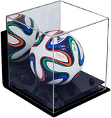 Mini/Miniature (not Full Size) Soccer Ball Display Case - Mirror Wall Mount  (B03/A015)