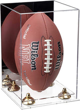 Full-Size Football Display Case Vertical - Mirror No Wall Mounts (B42/A060)