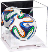 Mini/Miniature (not Full Size) Soccer Ball Display Case - Mirror No Wall Mounts (B03/A015)