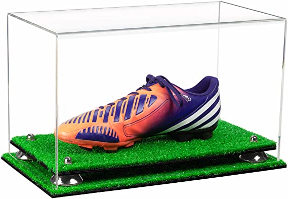 Acrylic Large Single Shoe Display Case for Basketball Shoe, Soccer, Football Cleat - 15x8x9 Clear (V11/A013)