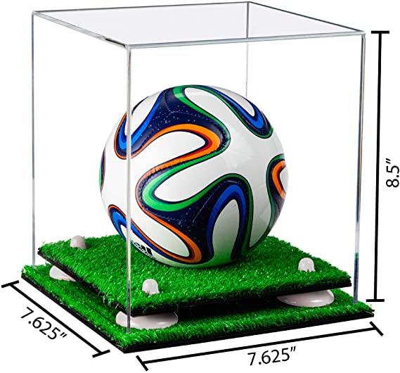 Acrylic Mini - Miniature (not Full Size) Soccer Ball Display Case - Clear (B03/A015)