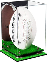 Full-Size Football Display Case Vertical - Mirror Wall Mounts (B42/A060)
