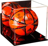 Acrylic Soccer Ball Display Case - Mirror Wall Mounts (B02/A027)