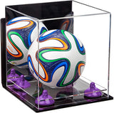 Mini/Miniature (not Full Size) Soccer Ball Display Case - Mirror Wall Mount  (B03/A015)