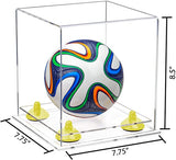 Acrylic Mini - Miniature (not Full Size) Soccer Ball Display Case - Clear (B03/A015)