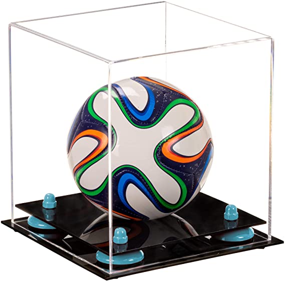 Acrylic Mini - Miniature (not Full Size) Soccer Ball Display Case - Clear (B03/A015)