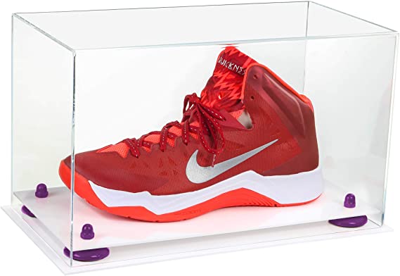 Acrylic Large Single Shoe Display Case for Basketball Shoe, Soccer, Football Cleat - 15x8x9 Clear (V11/a013)
