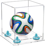 Acrylic Mini - Miniature (not Full Size) Soccer Ball Display Case - Clear (B03/A015)