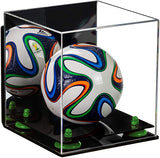 Mini/Miniature (not Full Size) Soccer Ball Display Case - Mirror Wall Mounts (B03/A015)