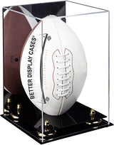 Full-Size Football Display Case Vertical - Mirror No Wall Mounts (B42/A060)