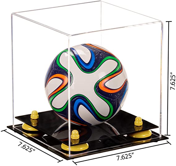 Acrylic Mini - Miniature (not Full Size) Soccer Ball Display Case - Clear (B03/A015)