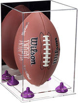 Full-Size Football Display Case Vertical - Mirror No Wall Mounts (B42/A060)