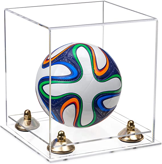 Acrylic Mini - Miniature (not Full Size) Soccer Ball Display Case - Clear (B03/A015)