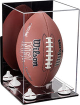 Full-Size Football Display Case Vertical - Mirror No Wall Mounts (B42/A060)