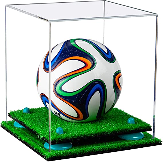 Acrylic Mini - Miniature (not Full Size) Soccer Ball Display Case - Clear (B03/A015)