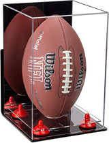 Full-Size Football Display Case Vertical - Mirror No Wall Mounts (B42/A060)