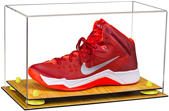 Acrylic Large Single Shoe Display Case for Basketball Shoe, Soccer, Football Cleat - 15x8x9 Clear (V11/A013)