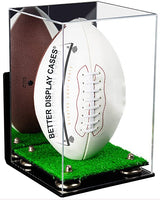 Full-Size Football Display Case Vertical - Mirror Wall Mount (B42/A060)