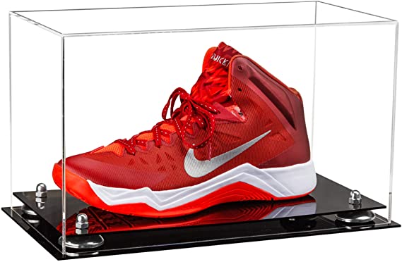 Acrylic Large Single Shoe Display Case for Basketball Shoe, Soccer, Football Cleat - 15x8x9 Clear (V11/A013)