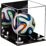 Mini/Miniature (not Full Size) Soccer Ball Display Case - Mirror Wall Mount  (B03/A015)