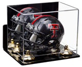 Mini/Miniature Football Helmet (not Full Size) Display Case - Mirror no Wall Mounts (A003/V45)