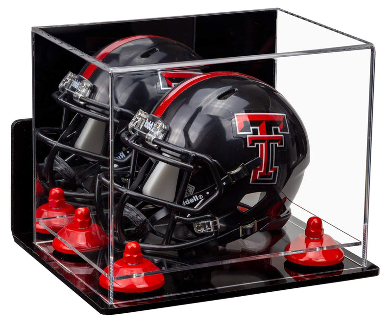 Mini/Miniature Football Helmet (not Full Size) Display Case - Mirror Wall Mounts (A003/V45)