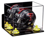 Mini/Miniature Football Helmet (not Full Size) Display Case - Mirror Wall Mounts (A003/V45)