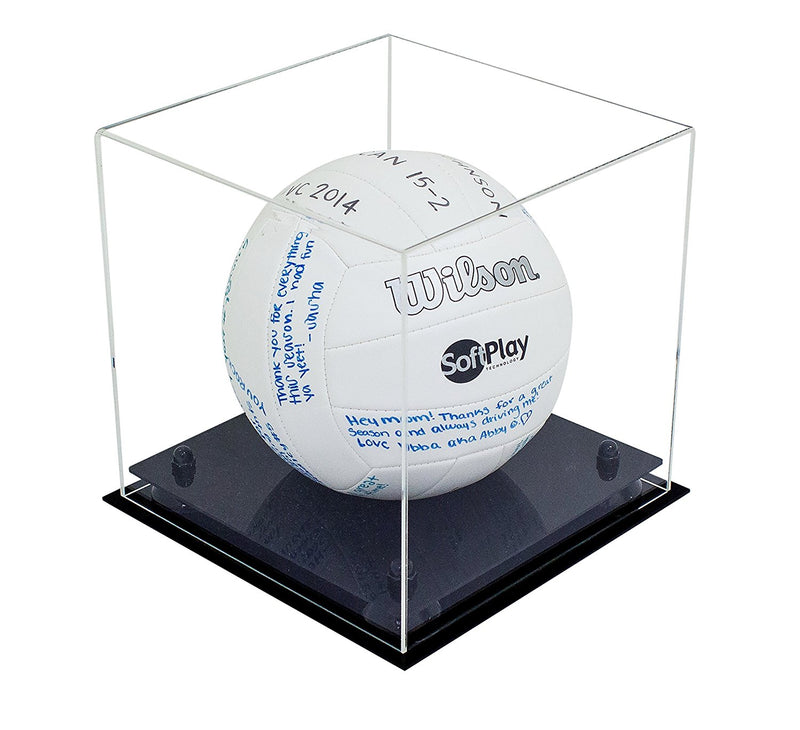Deluxe Clear Acrylic Volleyball Display Case with Risers (A027), Display Case, Better Display Cases, Better Display Cases - Better Display Cases
