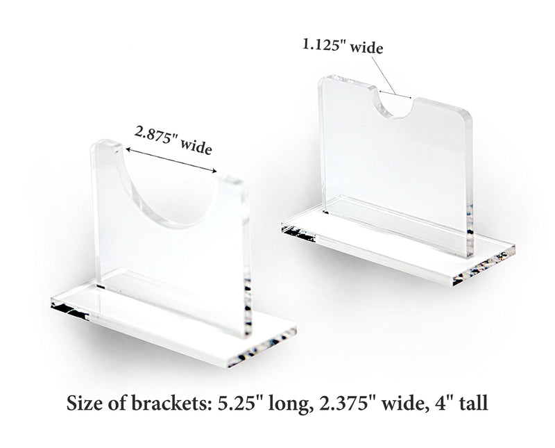 Deluxe Clear Acrylic Horizontal Table Top Baseball Bat<br>Display Stand<br><sub>(A056-LS-TT)</sub>, Display Case, Better Display Cases, Better Display Cases - Better Display Cases