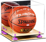 Acrylic Full Size Basketball Display Case - Mirror Wall Mount (B01/A001)