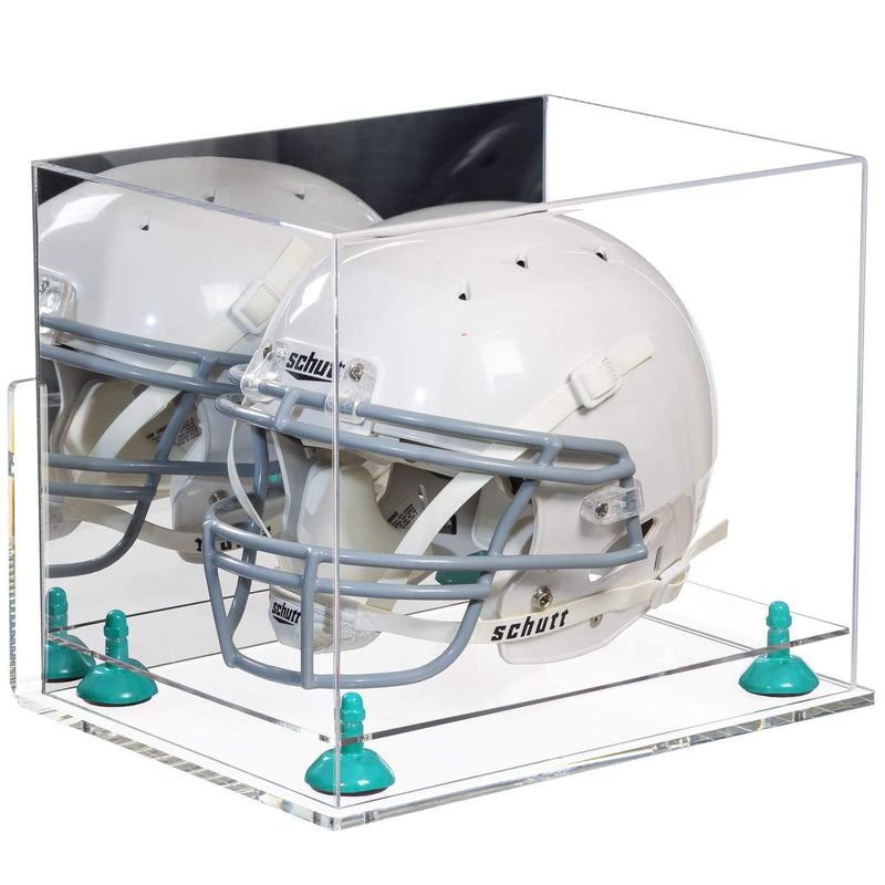 Mirror Blue Risers Wall Mount Helmet Display Case