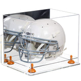 Mirror Orange Risers Wall Mount Helmet Display Case