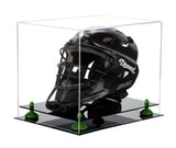 Black Based Catchers Helmet Display Box with Risers