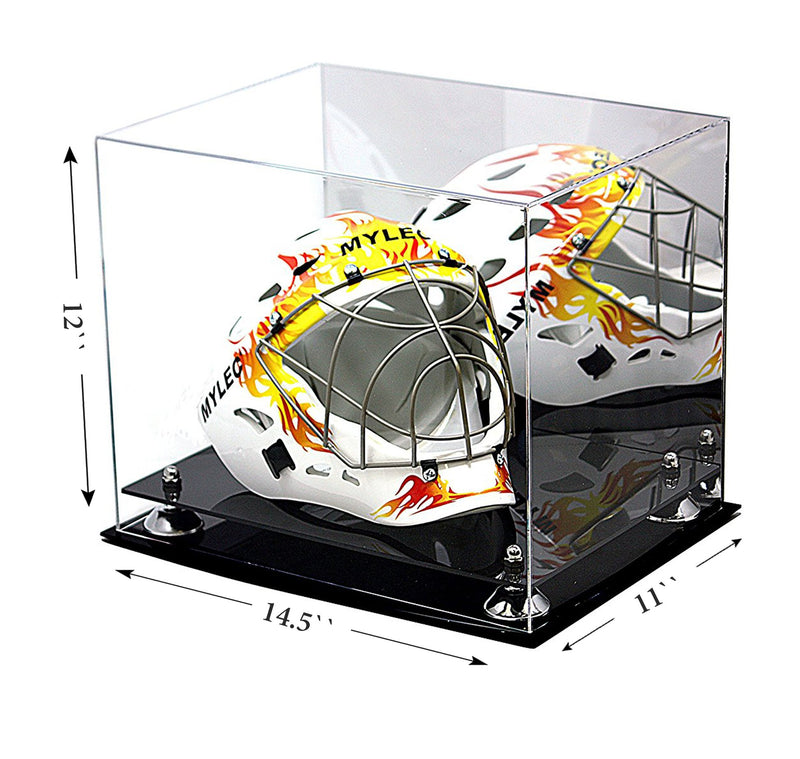 14.5x11x12 Catchers Helmet Display Case with Risers