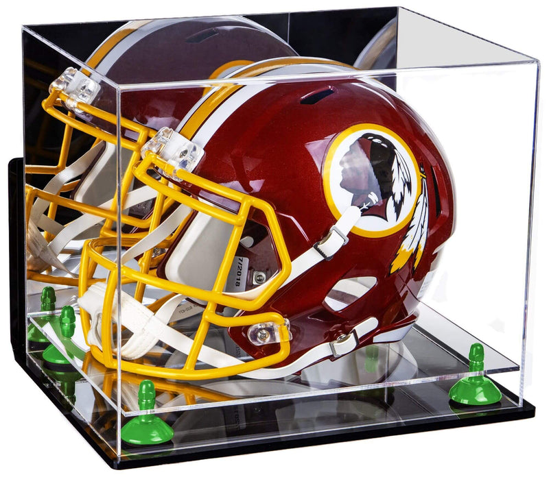 Mirror Green Risers Wall Mount Helmet Display Case