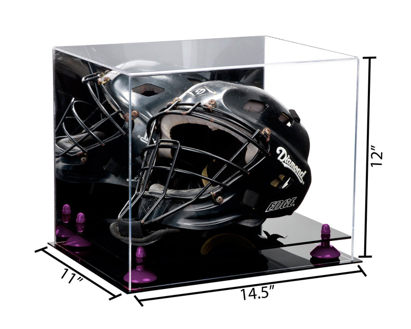 14.5x11x12 Catchers Helmet Display Case with Mirror