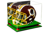 Mirror Turf Base Red Risers Helmet Display Case
