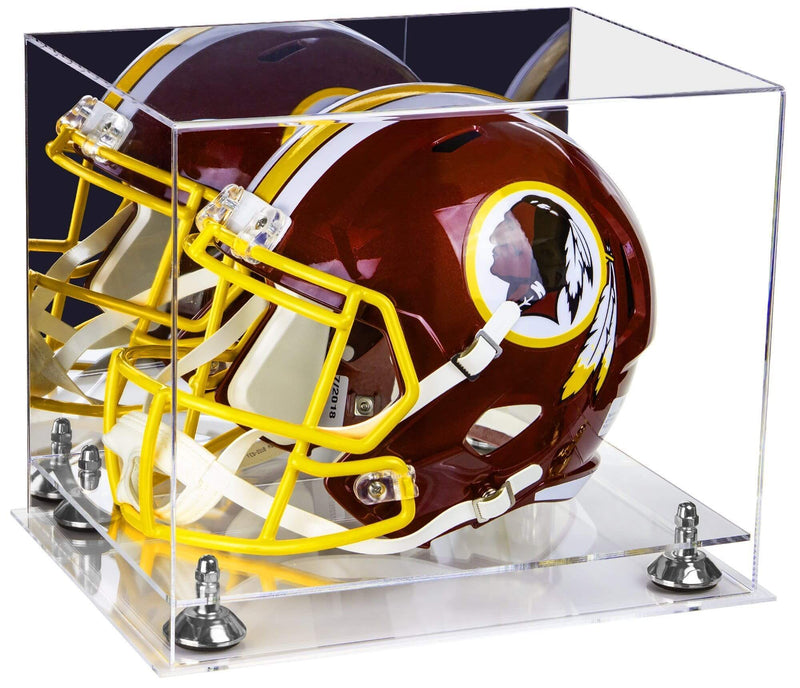 Mirror Silver Risers Helmet Display Case