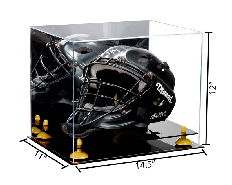 14.5x11x12 Acrylic Catchers Helmet Display Box with Mirror